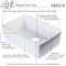Alfi Brand White 23" Smooth Apron Fireclay Sgl Bowl Farmhouse Kitchen Sink AB503-W - alternate 8